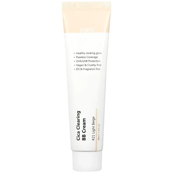 PURITO Cica Clearing BB Cream #21 Light Beige - ББ крем для