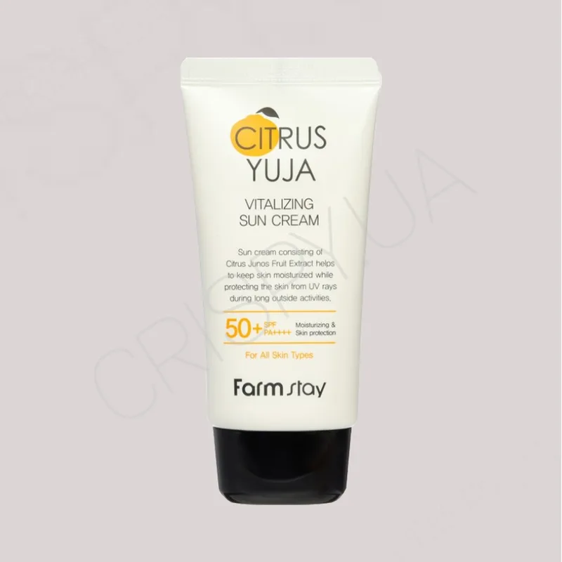Сонцезахисний крем FARMSTAY CITRUS YUJA VITALIZING SUN CREAM SPF50+ PA++++ - 70 мл