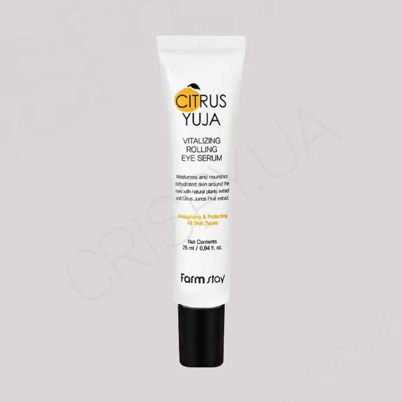 Цитрусова сироватка для повік FARMSTAY CITRUS YUJA VITALIZING ROLLING EYE SERUM - 25 мл