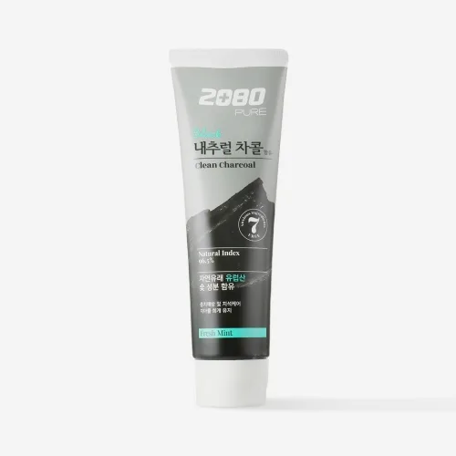 Відбілювальна зубна паста з деревним вугіллям 2080 dental clinic pure black clean charcoal toothpaste