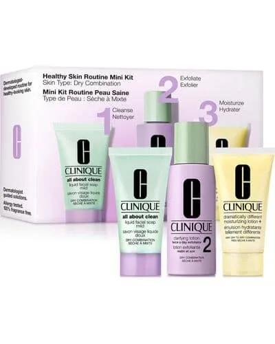 Mini Kit Healthy Skin Routine For Skin Type 2 Міні-набір для догляду за сухою та комбінованою шкірою - Clinique