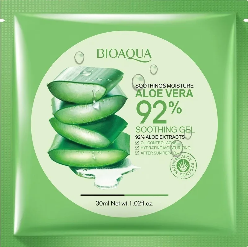 Тканинна маска для обличчя BIOAQUA заспокійлива з екстрактом алое 1 шт.
