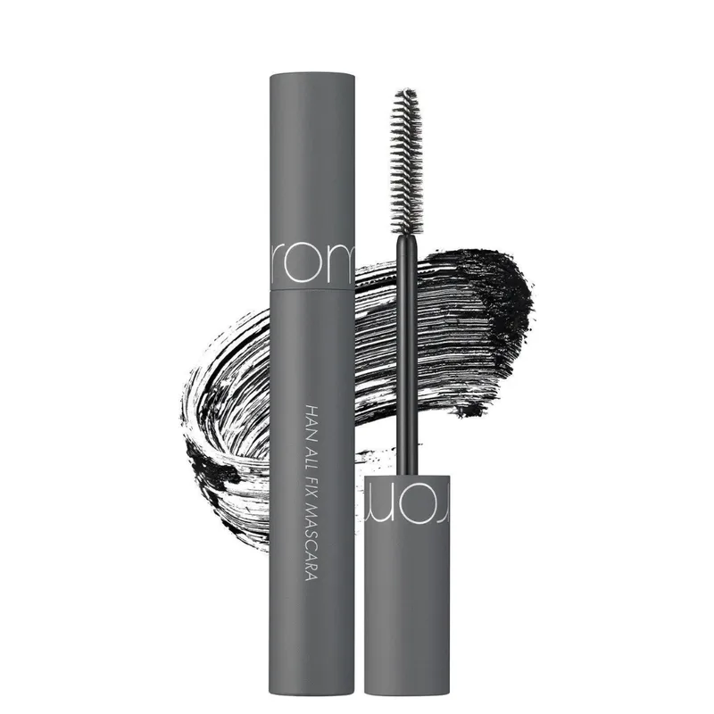 Rom&nd Han All Fix Mascara V01 Volume Black — Водостійка туш для об’єму вій в чорному кольорі