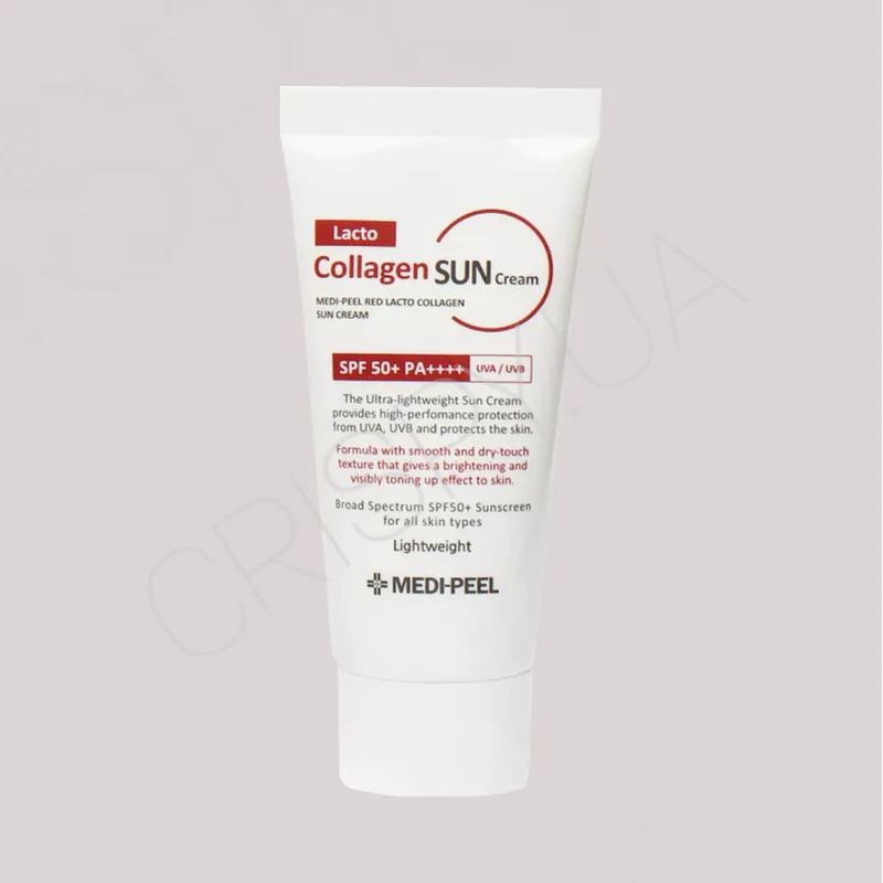 Сонцезахисний крем із колагеном та лактобактеріями Medi-Peel Red Lacto Collagen Sun Cream SPF50+ PA++++ - 50 мл