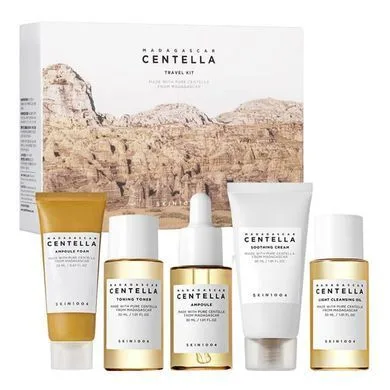 Набір заспокійливих засобів з центеллою - SKIN1004 Madagascar Centella Travel Kit, 5 продуктів