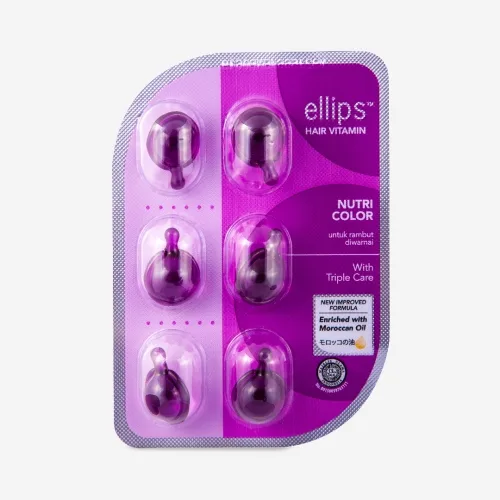 Масло для фарбованого волосся з мароканським маслом Сяйво кольору Ellips Hair Vitamin Nutri Color