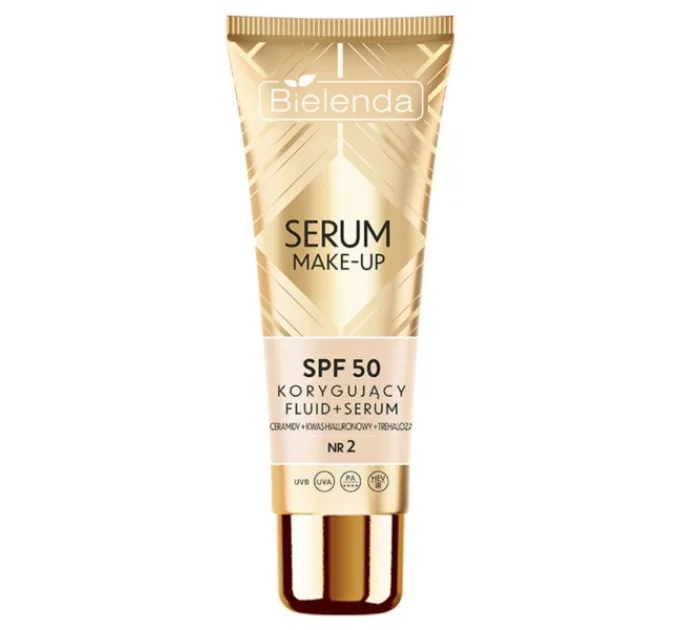 Коригуючий флюїд+сироватка SPF50 відтінок № 2 Натуральний бежевий SERUM MAKE-UP