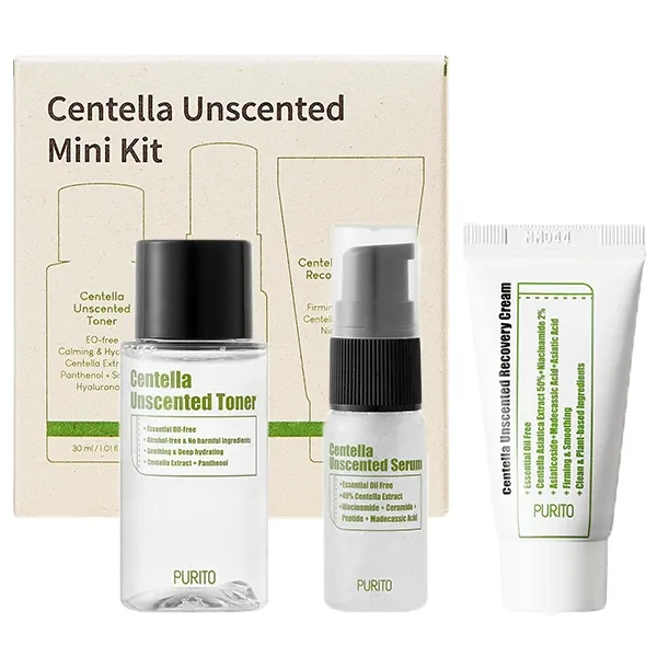 Purito Centella Unscented Mini Kit - Набір мініатюр з центелою без ефірних олій
