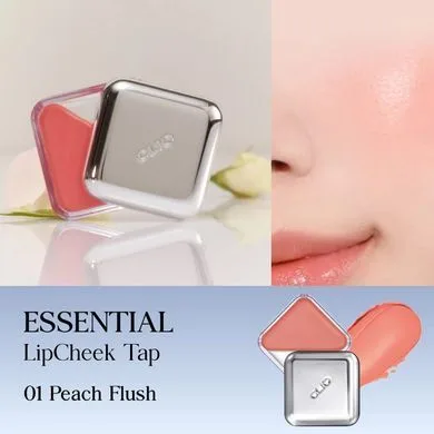 CLIO Essential Lipcheek Tap – бальзам для губ та рум'яна 01 Peach Flush