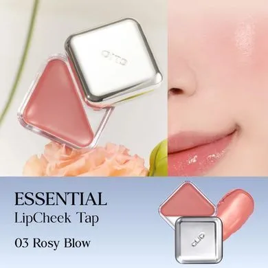 CLIO Essential Lipcheek Tap – бальзам для губ та рум'яна 03 Rosy Blow