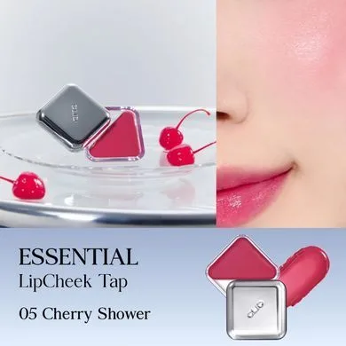 CLIO Essential Lipcheek Tap – бальзам для губ та рум'яна 05 Cherry Shower