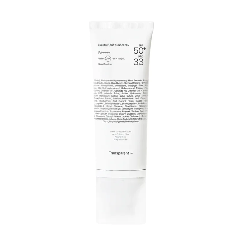Transparent Lab Lightweight Sunscreen SPF 50+ — Легкий сонцезахисний крем SPF 50+