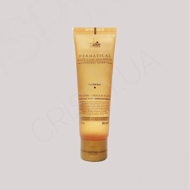 Безсульфатний шампунь від випадіння волосся Lador DERMATICAL HAIR-LOSS SHAMPOO (FOR THIN HAIR) - 50 мл