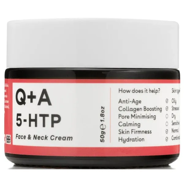Q+A 5-HTP Face & Neck Cream - Розгладжуючий крем для обличчя та шиї