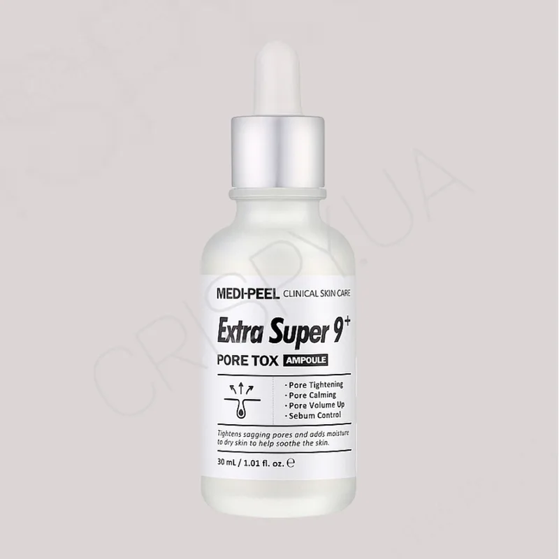 Пілінг-сироватка для обличчя для очищення та звуження пор Medi-Peel Extra Super 9 Plus Pore Tox Ampoule - 30 мл