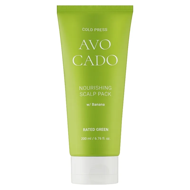 Rated Green Cold Press Avocado Nourishing Scalp Pack 200 мл — Живильна маска з олієї авокадо для сухої шкіри голови, для сухого, пошкодженого і фарбованого волосся