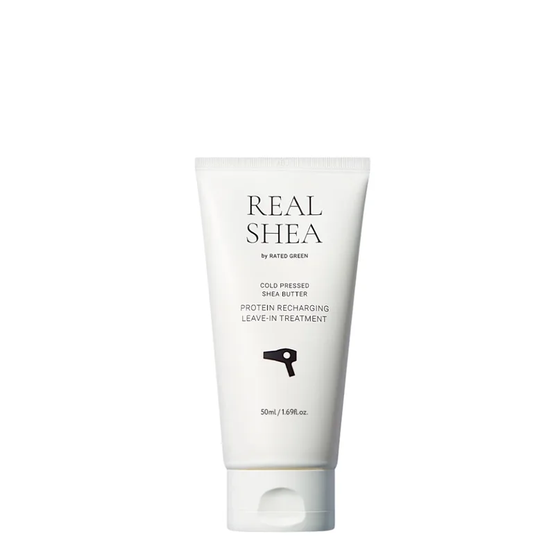 Rated Green Real Shea Protein Recharging Leave-In Treatment 50 мл — Відновлюючий термозахисний крем з невагомим пудровим ароматом (міні)