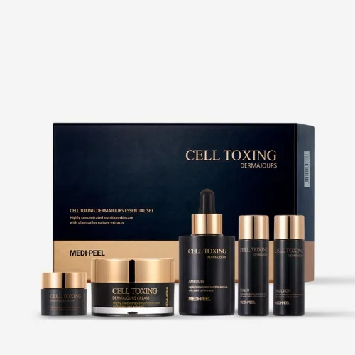 Набір для обличчя антивіковий 30 мл + 30 мл + 100 мл + 50 мл + 10 мл Medi-Peel cell toxing dermajours essential set