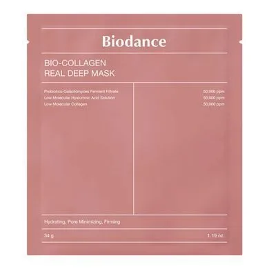 Нічна гідрогелева маска з колагеном для еластичності шкіри - BIODANCE Bio-Collagen Real Deep Mask, 1 шт
