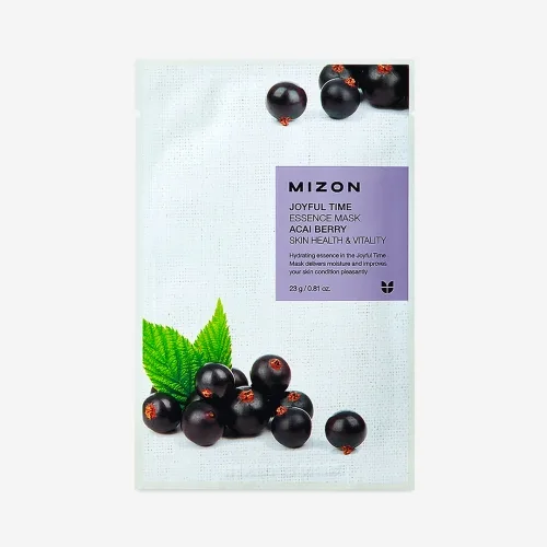 Тканинна маска з екстрактом ягід асаї 23 мл Mizon Joyful Time Essence Mask Acai Berry