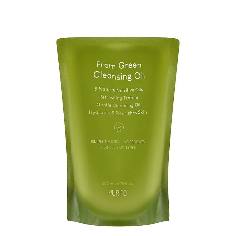 Purito From Green Cleansing Oil Refil 200 мл — Гідрофільна олія для зняття макіяжу та очищення обличчя (Рефіл)