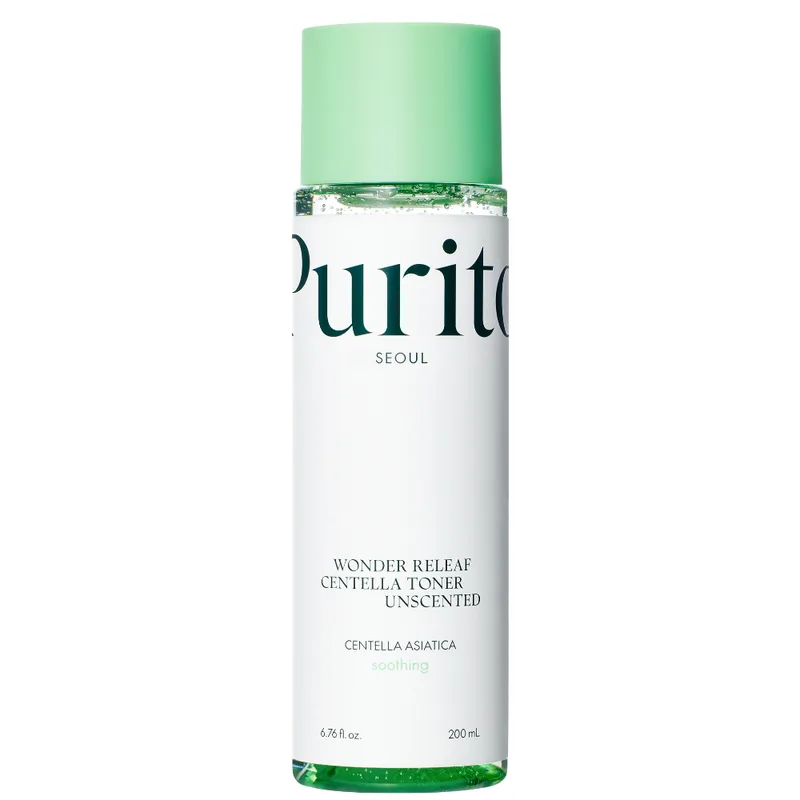 Purito Seoul Wonder Releaf Centella Toner Unscented 200 мл — Заспокійливий тонер з центеллою азіатською без ефірних олій