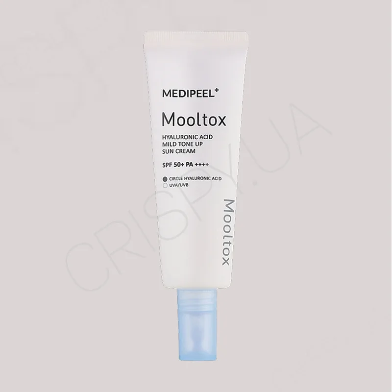 Сонцезахисний крем для обличчя Medi Peel Hyaluronic Acid Mooltox Mild Tone Up Sun Cream SPF 50+ PA++++ - 50 мл