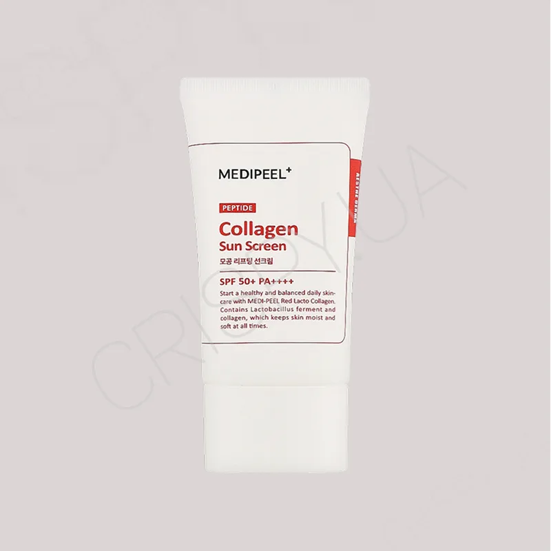 Сонцезахисний крем для звуження пор з колагеном і пептидами Medi Peel Red Lacto Peptide Collagen Pore Lifting Sun Cream SPF 50+ PA++++ - 50 мл