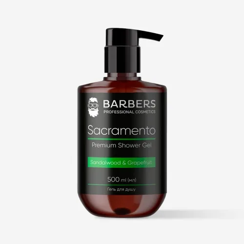 Зволожуючий гель для душу 500 мл Barbers sacramento shower gel