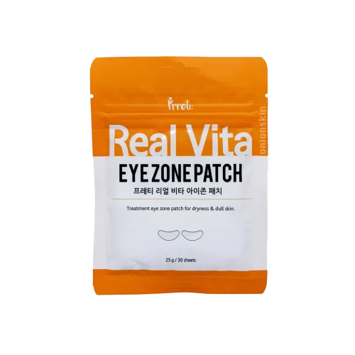 Тканинні патчі для зони навколо очей з вітамінами PRRETI real vita eye zone patch