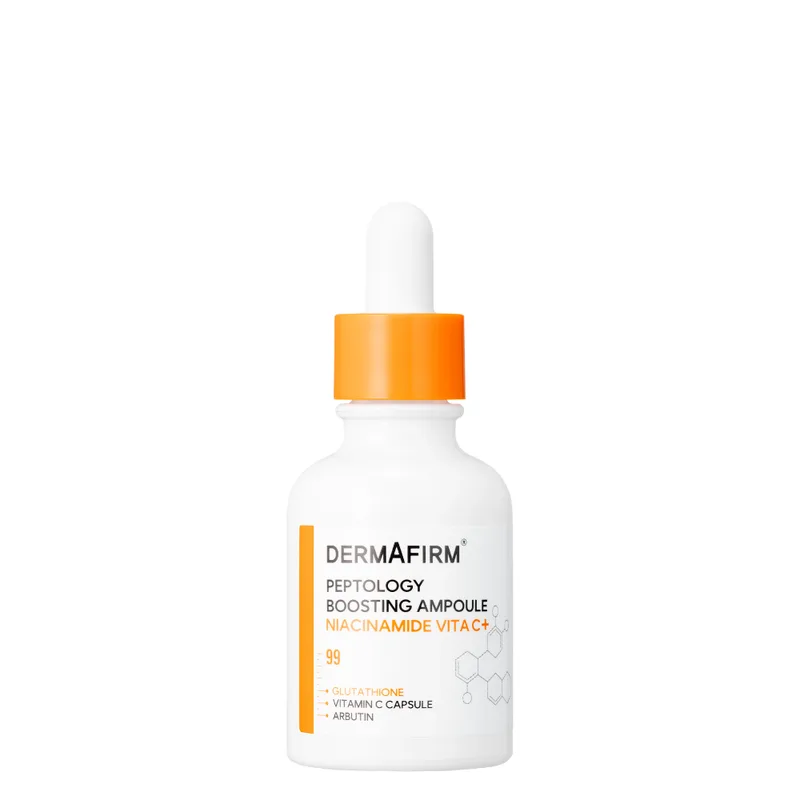 Dermafirm Peptology Boosting Ampoule Niacinamide Vita C+ — Сироватка для рівного тону і сяйва шкіри
