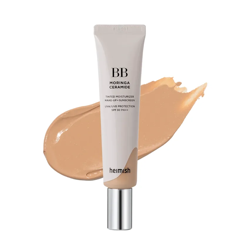 Heimish Moringa Ceramide BB Cream SPF 30 PA++ 25N Medium — Тональний ВВ-крем для засмаглої шкіри з нейтрально-теплим підтоном