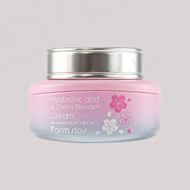 Крем з гіалуроновою кислотою та сакурою Farmstay Hyaluronic Acid & Cherry Blossom Cream - 55 мл