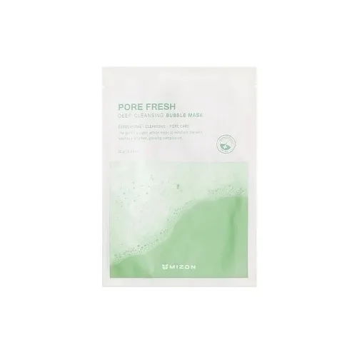 Тканинна бульбашкова маска для очищення обличчя Mizon pore fresh deep cleansing bubble mask