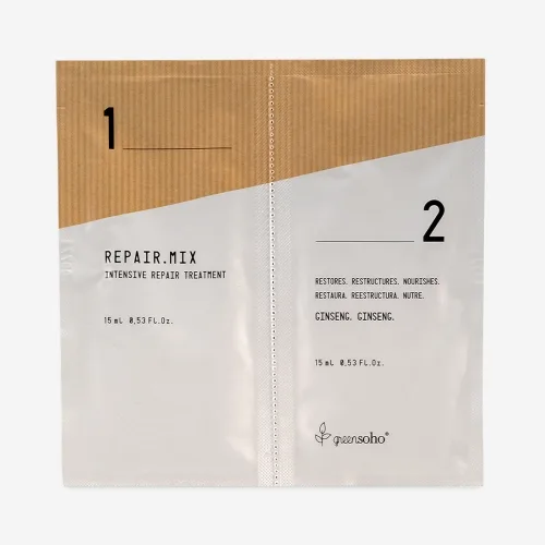 Інтенсивна відновлювальна маска для волосся 15 мл + 15 мл GreenSoho repair.mix mask individual sachet