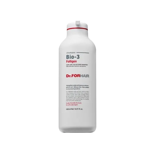 Відновлювальний шампунь проти випадіння волосся 500 мл Dr. FORHAIR folligen bio 3 shampoo