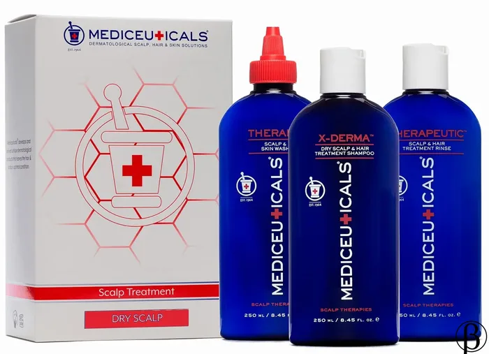 Scalp Treatment Kit Dry Scalp (X-Derma, Therapeutic, TheraRX) | набір для сухої шкіри голови MEDICEUTICALS