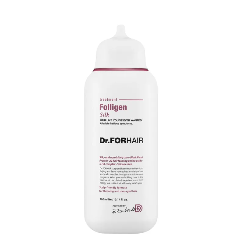 Dr.FORHAIR Folligen Silk Treatment 300 мл — Відновлююча маска-кондиціонер для пошкодженого волосся