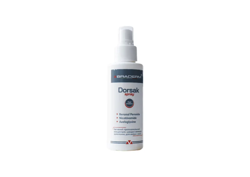 Активний протизапальний спрей для тіла BRADERM Dorsak Spray 100 мл