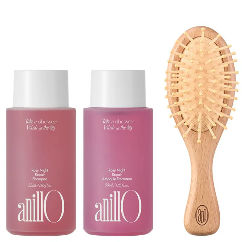 ANILLO Rosy Night Repair Hair & Brush Set – Набір для відновлення волосся