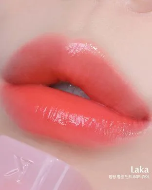 LAKA Popping Balloon Tint – сяючий тінт для об'єму губ 505 Chewy