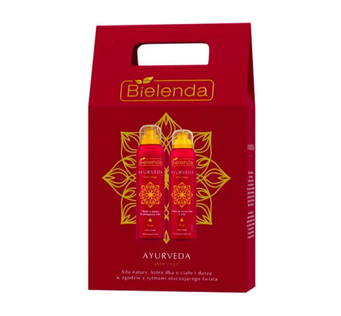 Набір для тіла Bielenda AYURVEDA SKIN YOGA FIRE (гель-піна для миття тіла 150 мл + олія-піна для догляду за тілом 150 мл)