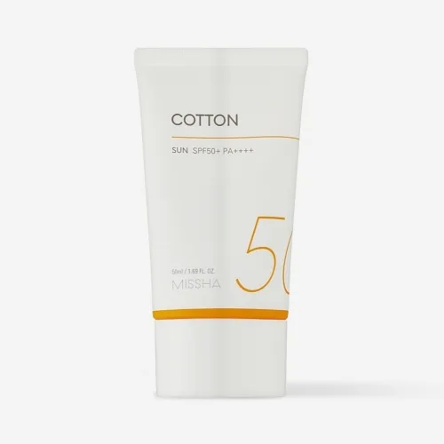 Сонцезахисний крем з оксамитовим фінішем SPF 50+ PA++++ 50 мл Missha all around safe block cotton sun