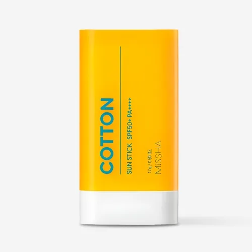 Сонцезахисний стік із бавовною SPF50+ PA++++ Missha cotton sun stick