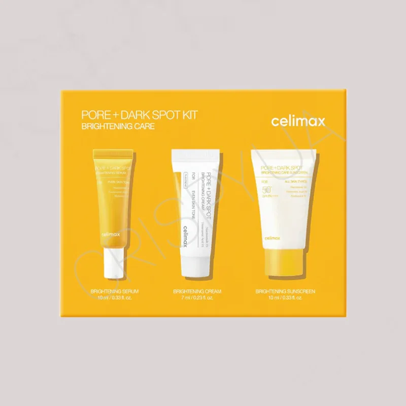 Набір для обличчя Celimax Pore+ Dark Spot Brightening Kit - 10 мл+7 мл+10 мл