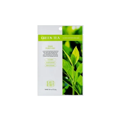 Тканинна маска для обличчя з екстрактом зеленого чаю Lamelin calming moisture mask pack green tea