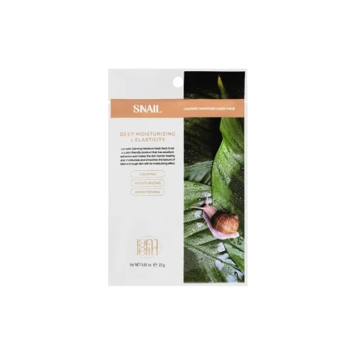 Тканинна маска для обличчя з муцином равлика Lamelin calming moisture mask pack snail
