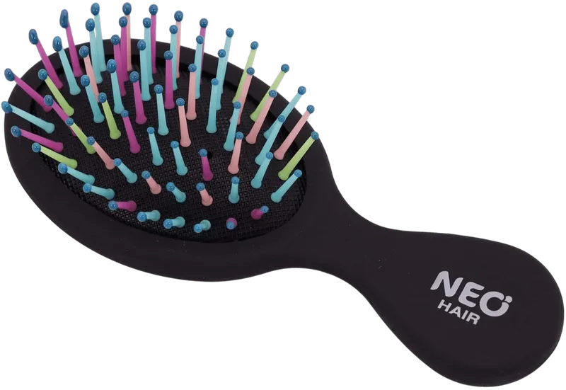 Щітка масажна NEO hair маленька з різнокольоровою щетиною