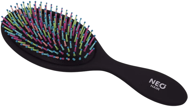 Щітка масажна NEO hair овальна з різнокольоровою щетиною