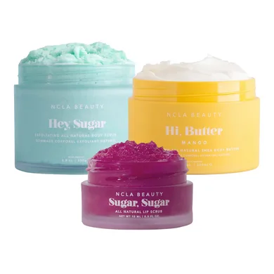 Набір для догляду за тілом та губами «Манго, неролі та вишня» NCLA Beauty Hi, Butter & Hey, Sugar, Sugar & Sugar - Mango, Neroli & Cherry